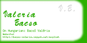 valeria bacso business card